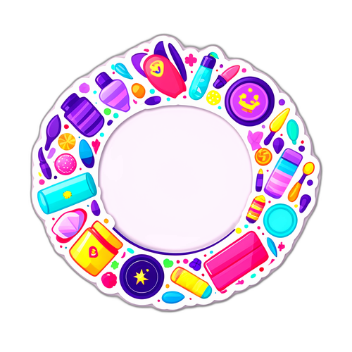 Värikäs tarra Lulu-rannekkeen teemalla