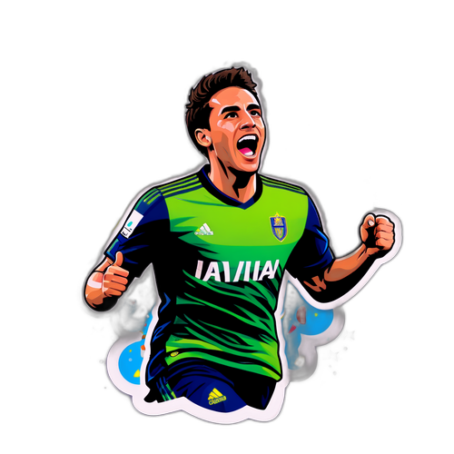 Adam Bareiro Celebrando um Gol