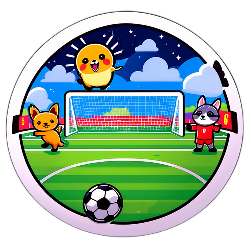 Pemotongan Lucu Menggambarkan Padang Bola Sepak