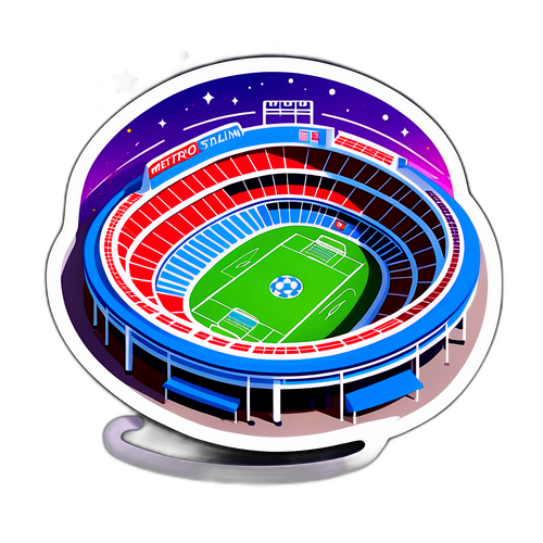 Estadio Metropolitano en una noche de juego