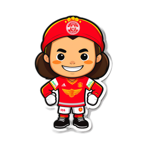 유니온 베를린 유니폼을 입은 캐릭터 스티커