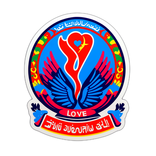 Стикер с символом мира в Карабахе