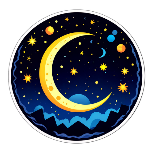 Sticker Mistic pentru Eclipsa Lunară din Iulie 2025