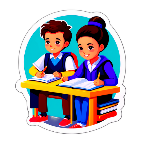 教育に関連したカラフルなデザインのステッカー