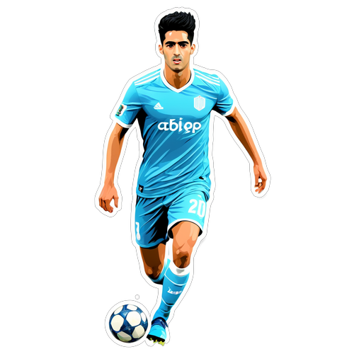 Hình ảnh cầu thủ bóng đá Mikel Merino trong trang phục sáng tạo