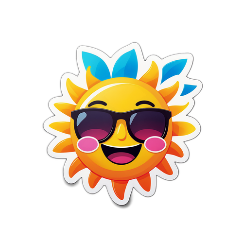 Matahari Ceria dengan Kacamata Gelap