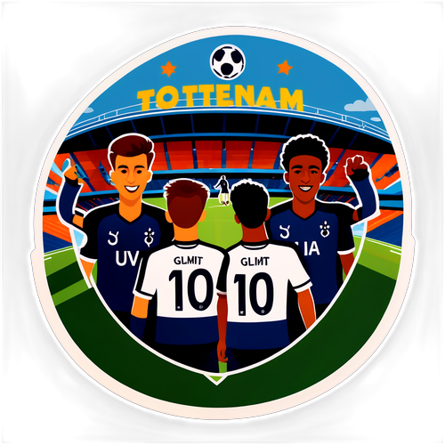 Creatieve en leuke illustratie van de match Tottenham - Bodø/Glimt