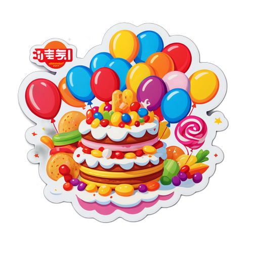 バンダイで楽しむ食べ物で作られた風船アートのキャラクターたち