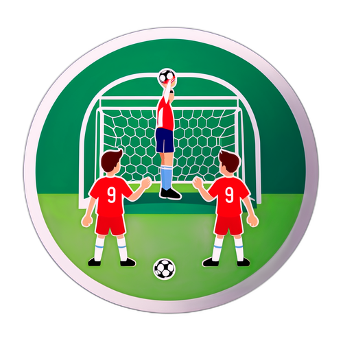 축구 경기 전날의 긴장을 나타내는 스티커