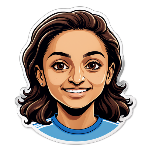 Motiverende klistermærke med Nadia Nadim