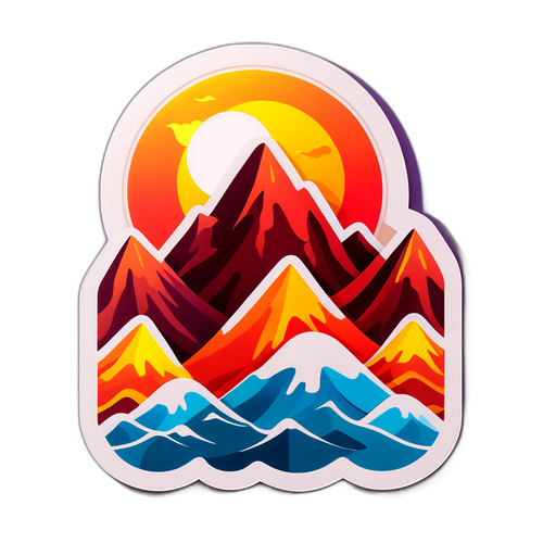 Природні вершини з потоком тепла, що символізує глобальне потепління