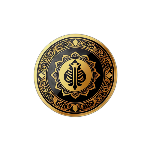 Yarım Altın Madeni Parası Etiketi Tasarımı