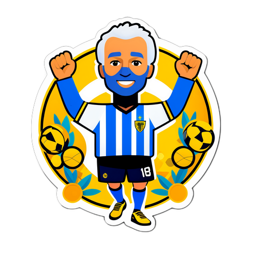 Detailierte Illustration von Franz Beckenbauer als stilisierte Figur