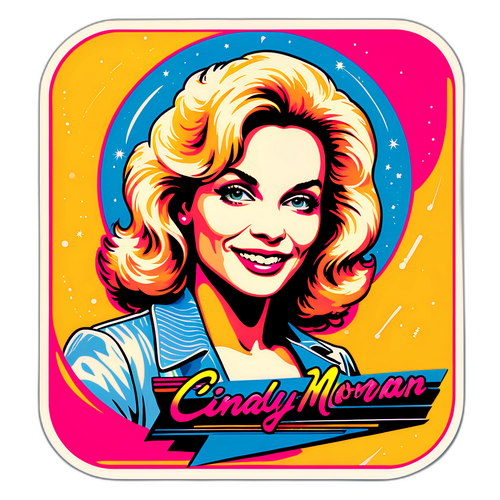 Retro Album Cover Sticker van Cindy Morvan