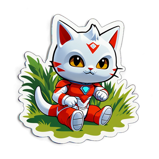 Ultraman Cat Sticker