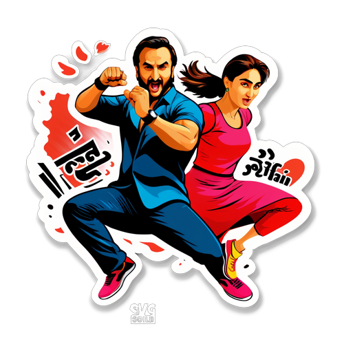 Stiker Saif Ali Khan dan Kareena Kapoor