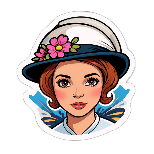 Autocollant de la culture bretonne avec Miss Bretagne moderne