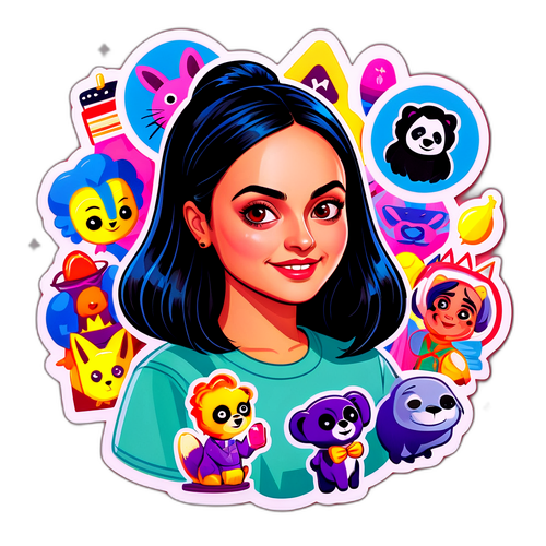 Camila Mendes bilang isang masayang kartun na karakter