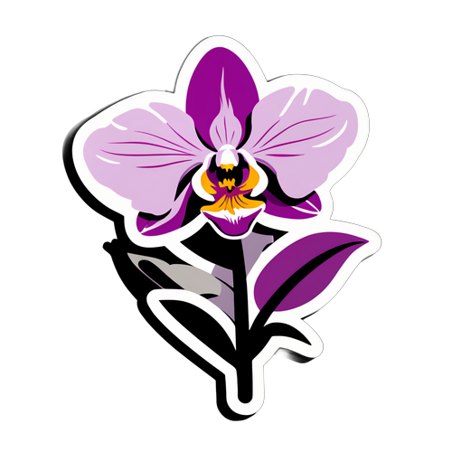 Elegant Orchid Sticker