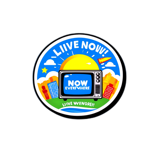 Sport Sticker mit Fernseher