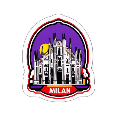 ミラノの文化とファッションを反映したスタイリッシュなピンボードスタイルのステッカー