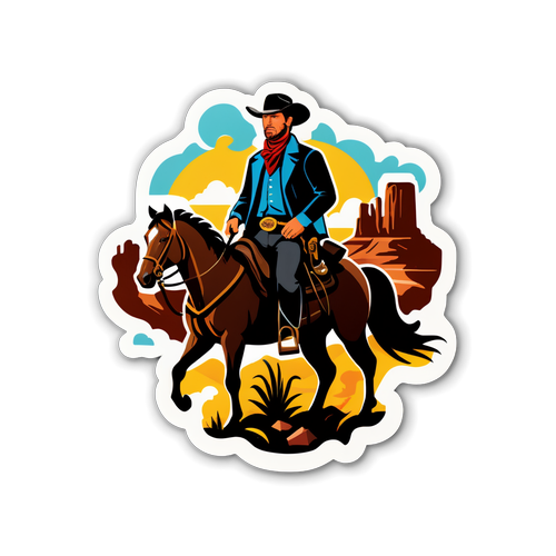 Wild West Cowboy Sticker