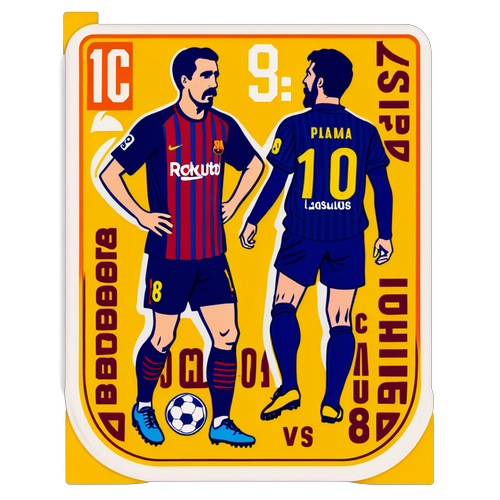 Adesivo Retro: Barcelona vs Las Palmas