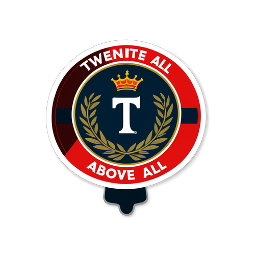 FC Twente Sticker met de tekst 'Twente above all'