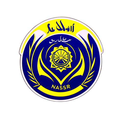 Al Nassr Sticker met Logo en Woestijn Achtergrond