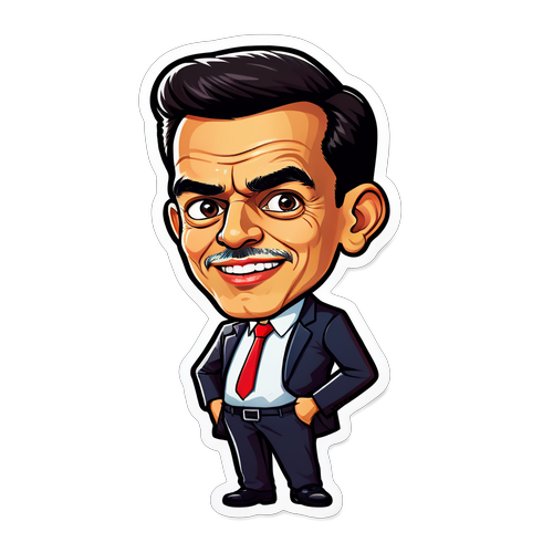 Diseño divertido de sticker de Brother Pedro Sánchez