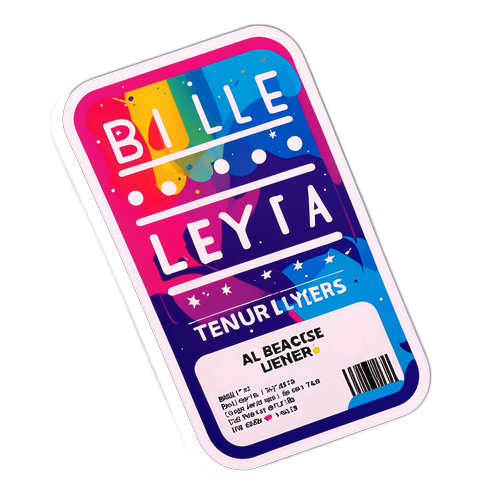 Kleurrijke Concertticket Sticker voor Billie Leyers