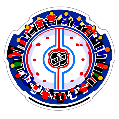 NHL Ice Rink with Team Logos Sticker