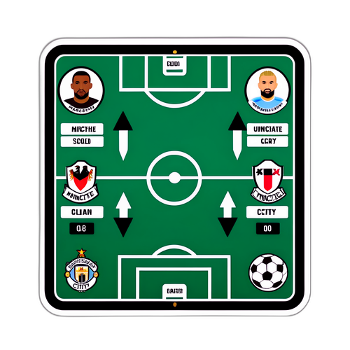 Fotballstrategi-tavle klistremerke for Newcastle mot Manchester City