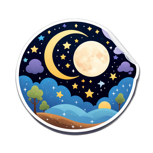 Sticker romantico con elementi di 'La Notte nel Cuore'