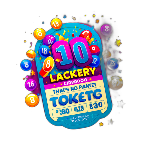 Makulay na Lottery Ticket na may Jackpot