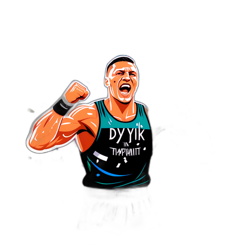 Usyk i triumferande pose med konfetti