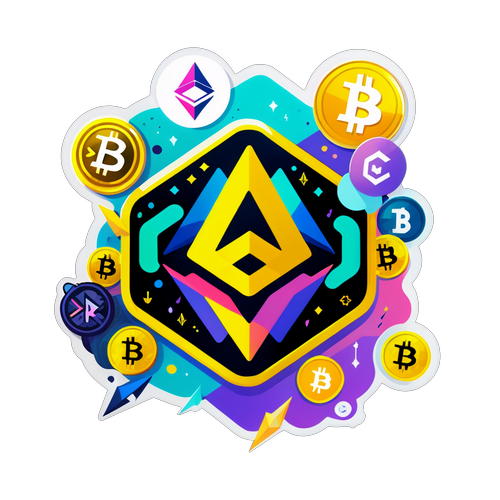 Sticker ya Binance na Alama za Cryptocurrencies