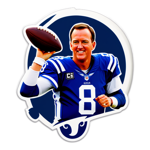 Sporty Peyton Manning Colts Sticker