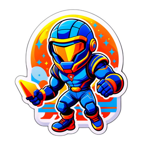 Diseño Futurista de Zeballos como Super Atleta