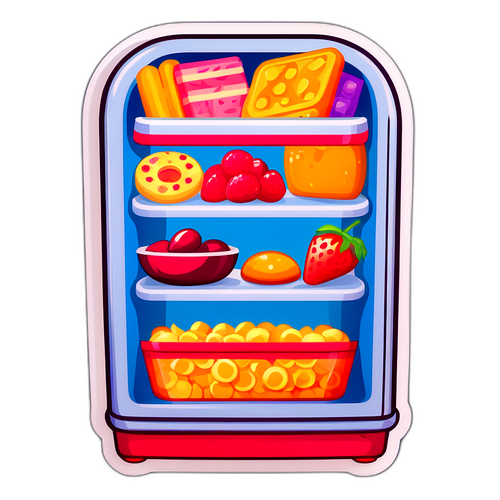 Холодильник з смачними закусками