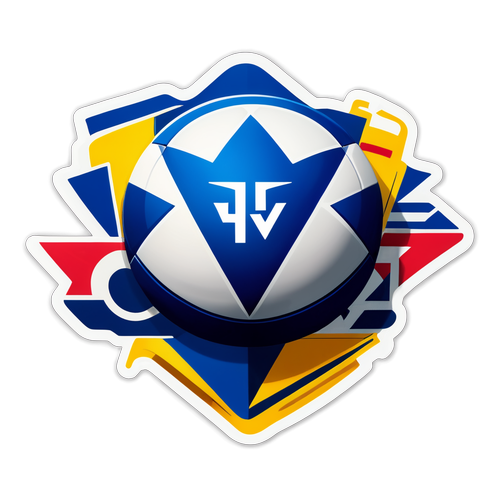 Logo HSV z piłką nożną w atmosferze stadionu