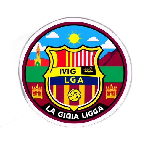 Sticker Logo La Liga Berwarna-warni