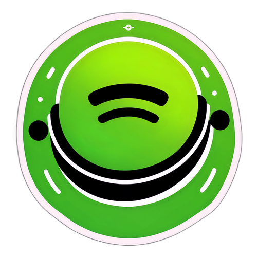 Adesivo do Spotify com Elementos de Futebol e Música