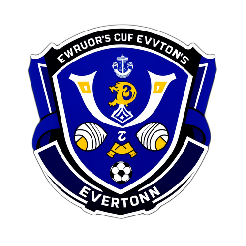 에버턴 축구 클럽 로고 스티커 디자인