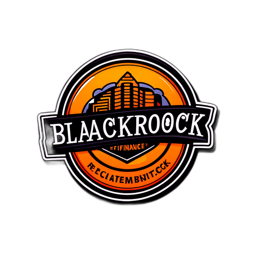 Динамічний напис 'BlackRock' з елементами фінансів
