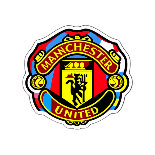 Calcomanía que conmemora momentos importantes del Manchester United