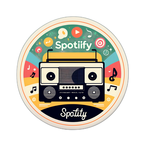 Vintage Spotify Wrapped Klistremerke