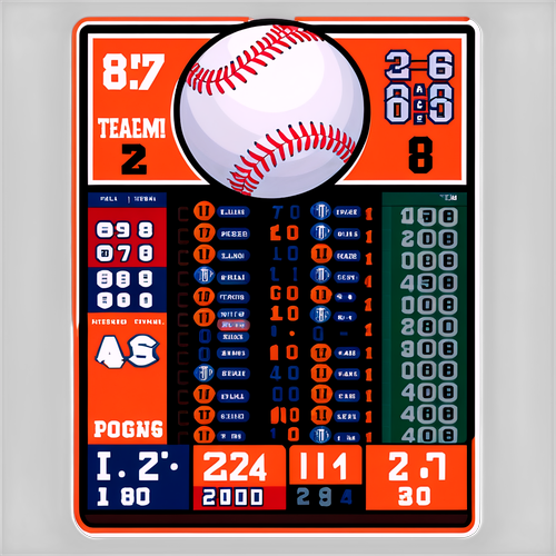 NCAA Baseball Scoreboard Sticker