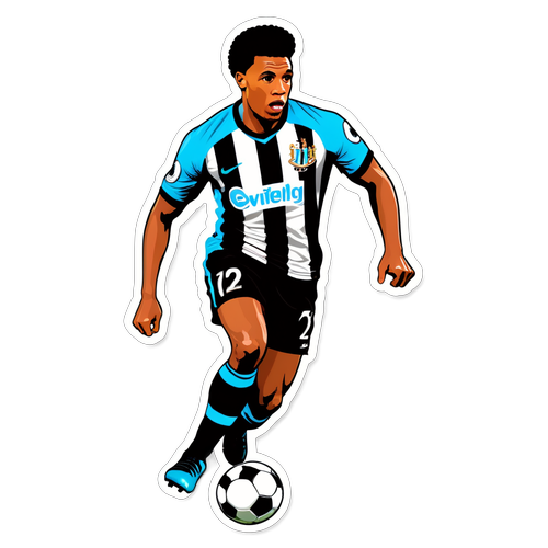 Adesivo di Lloyd Kelly con i colori del Newcastle