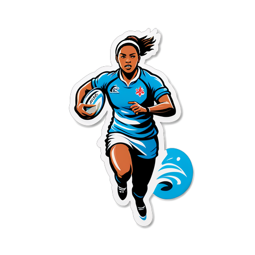 Le Logo qui Va Révolutionner le Rugby Féminin à 7 : Une Joueuse en Action qui Inspire!